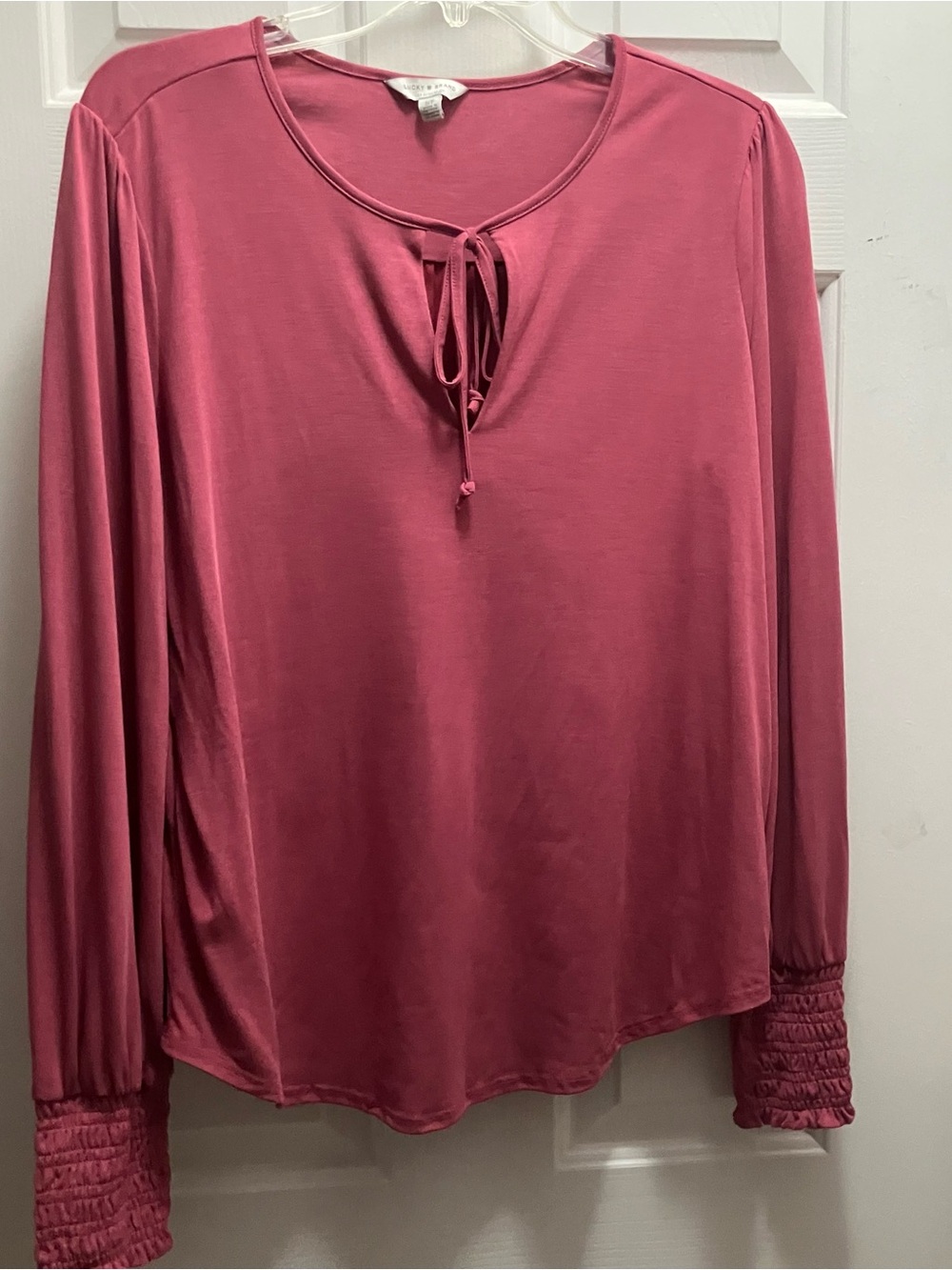 Lucky Brand Women’s Small Top Long Sleeves Mauve Pink